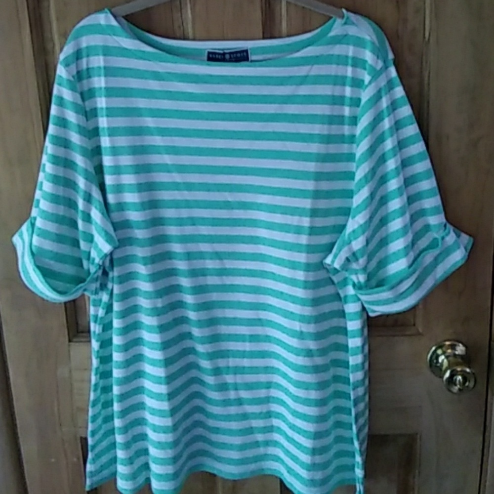 Mint Green striped Blouse